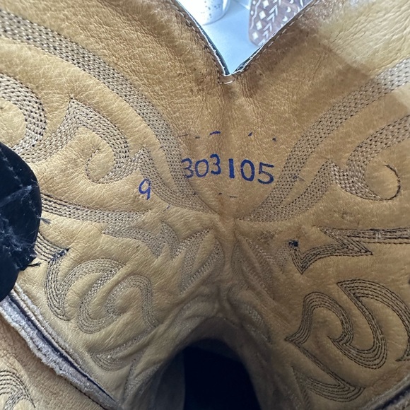 **SOLD** Rudel Vintage Black Embroidered Cowboy Western Boots Men's 9, Women's - Picture 8 of 9